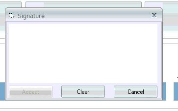Digital Signature window after payment is finalized.