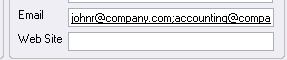 Multiple customer e-mail addresses.